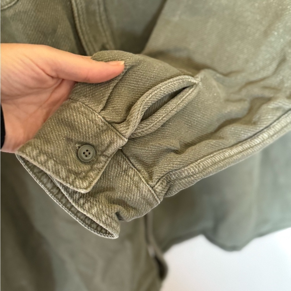 American Eagle Textured Solid Flannel Shirt, Size XL - Picture 3 of 8
